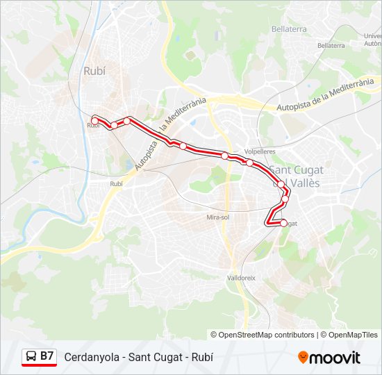 B7 Bus Line Map