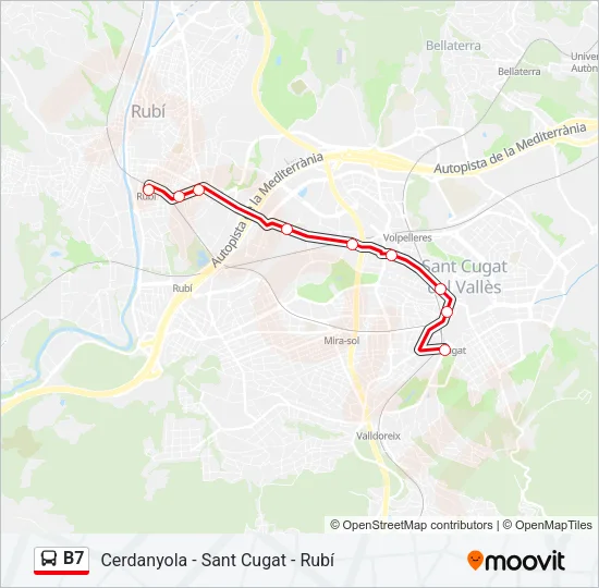 B7 Bus Line Map