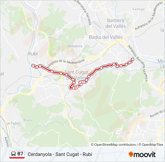 B7 Bus Line Map