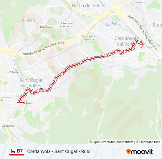 B7 Bus Line Map