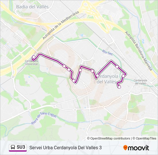 SU3 Bus Line Map