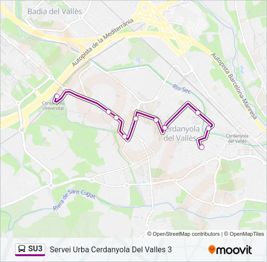 SU3 Bus Line Map