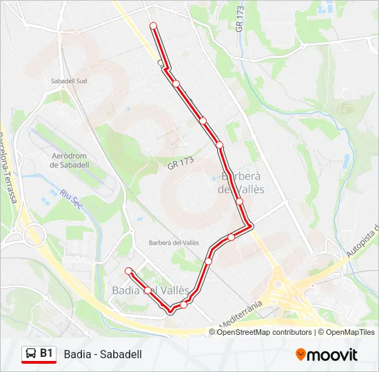 B1 Bus Line Map