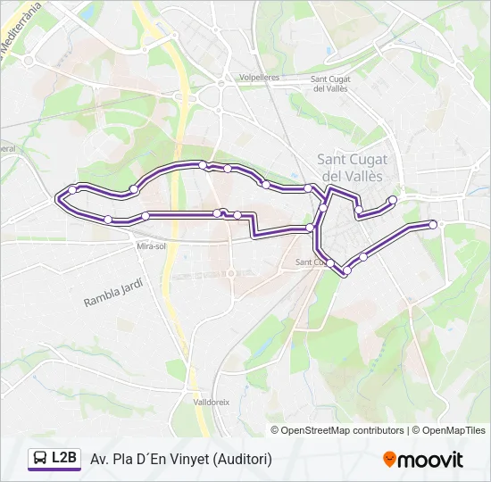L2B bus Mapa de línia