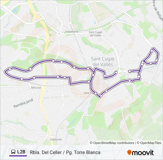L2B bus Mapa de línia