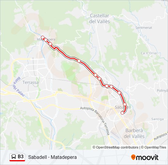 B3 Bus Line Map