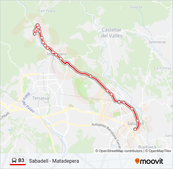 B3 Bus Line Map