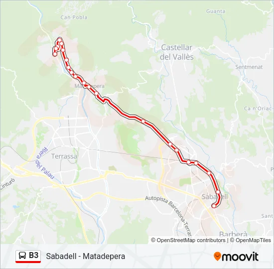 B3 Bus Line Map