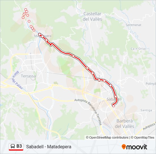 B3 Bus Line Map