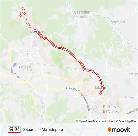 B3 Bus Line Map