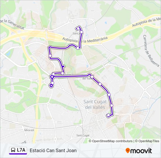 L7A Bus Line Map