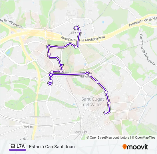 L7A Bus Line Map