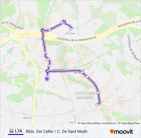 L7A Bus Line Map