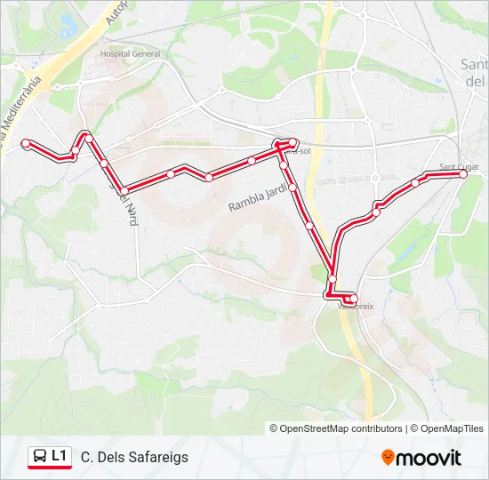 L1 Bus Line Map