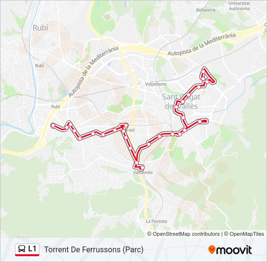 L1 Bus Line Map