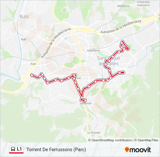 L1 Bus Line Map