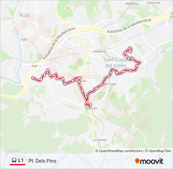 L1 Bus Line Map