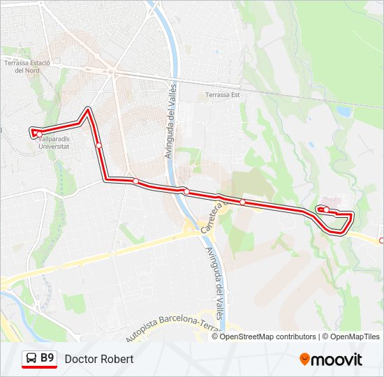 B9 Bus Line Map