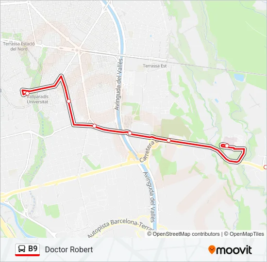 B9 Bus Line Map