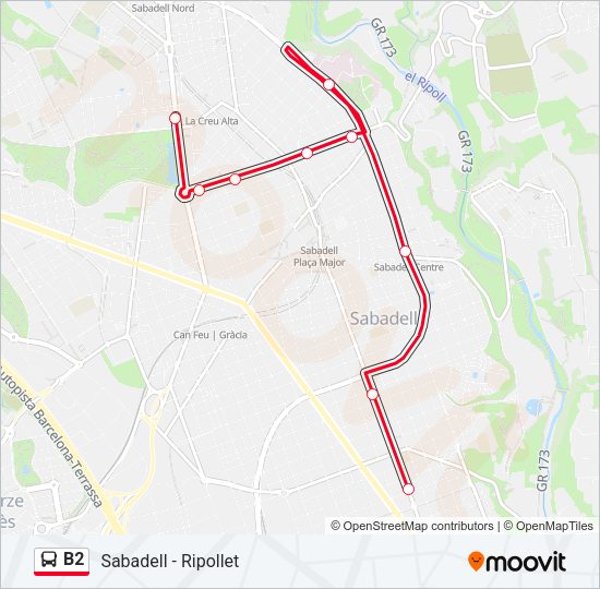 B2 Bus Line Map
