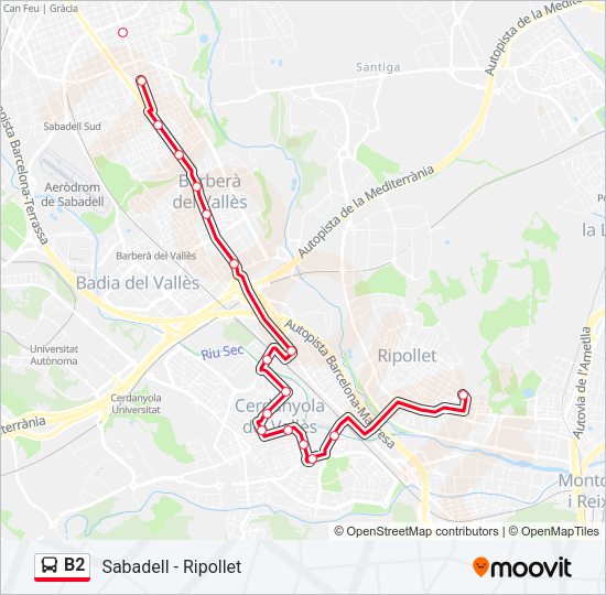 B2 Bus Line Map