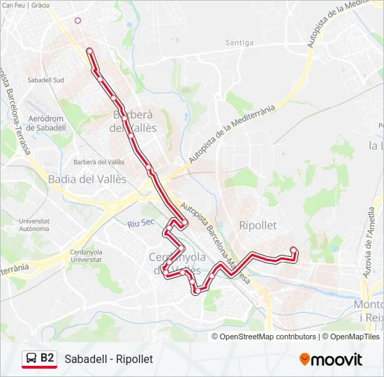 B2 Bus Line Map