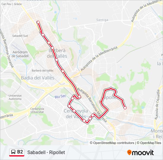 B2 Bus Line Map