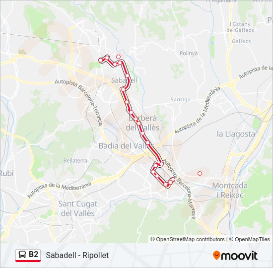 B2 Bus Line Map