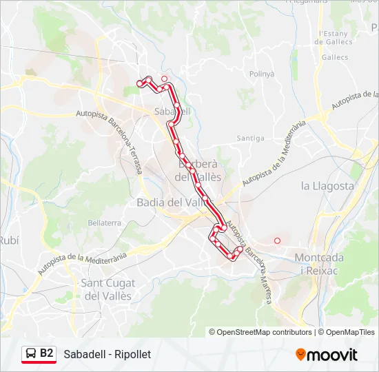 B2 Bus Line Map
