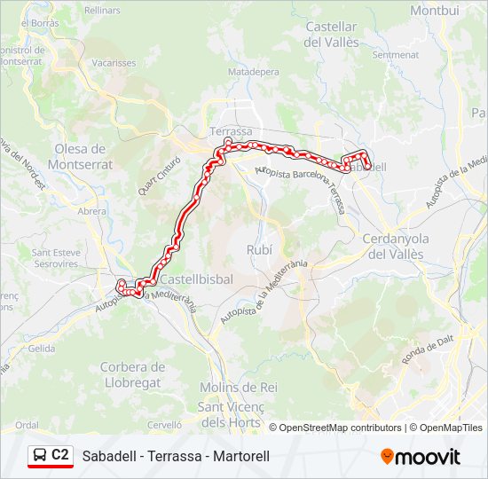 C2 Bus Line Map