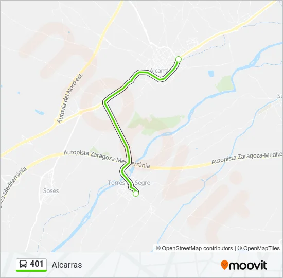 401 Bus Line Map