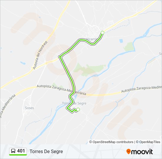 401 Bus Line Map