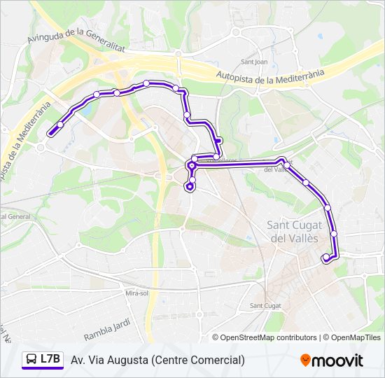 L7B Bus Line Map