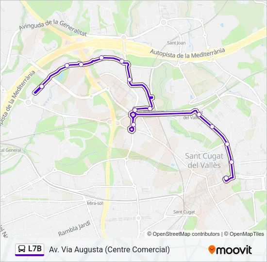 L7B Bus Line Map