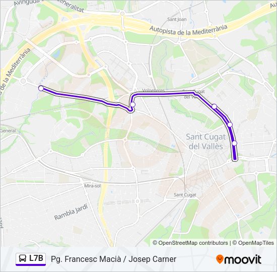 L7B Bus Line Map