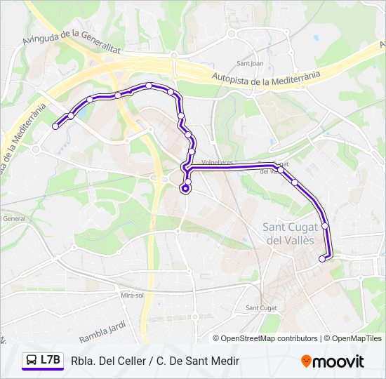 L7B Bus Line Map