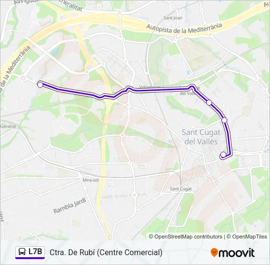L7B Bus Line Map