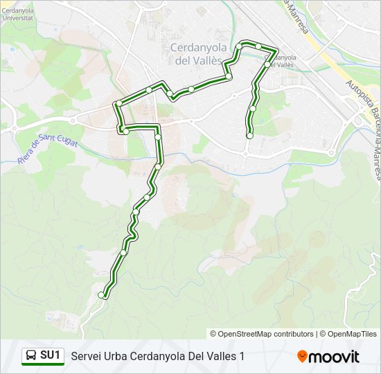 SU1 Bus Line Map