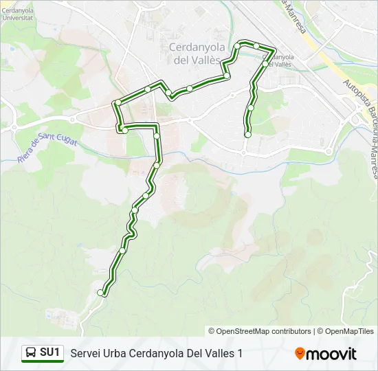 SU1 Bus Line Map