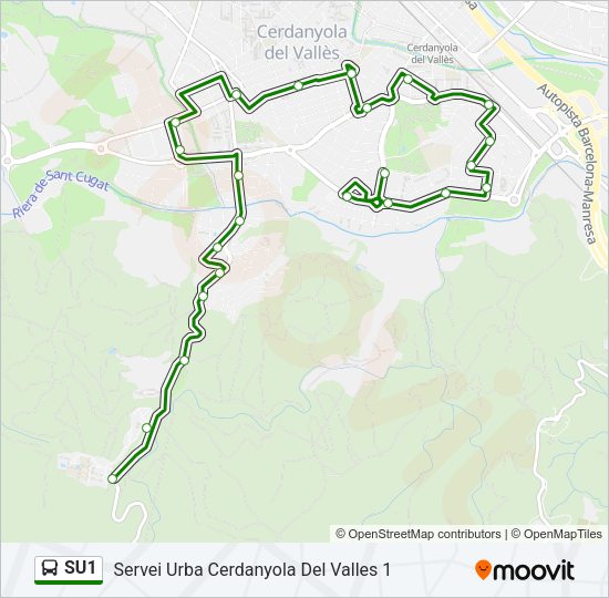 SU1 Bus Line Map