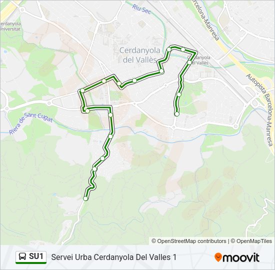 SU1 Bus Line Map