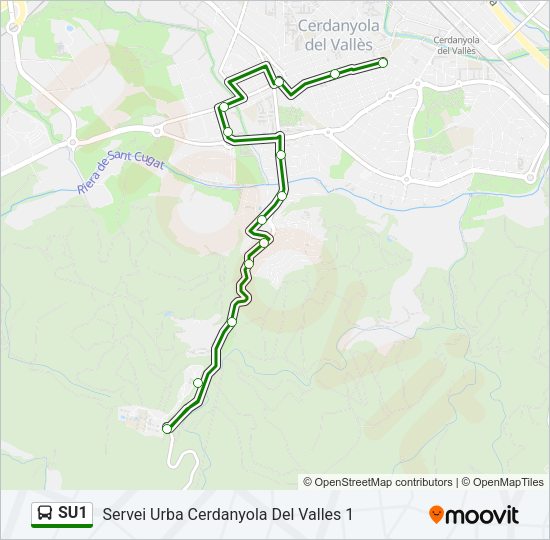 SU1 Bus Line Map
