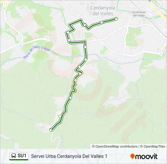 SU1 Bus Line Map