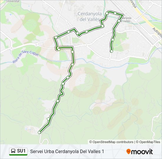 SU1 Bus Line Map