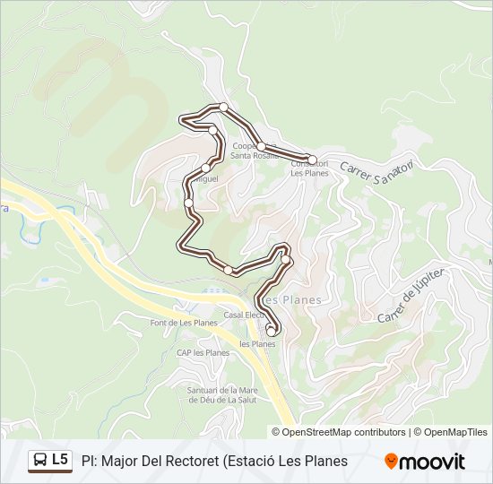 L5 Bus Line Map