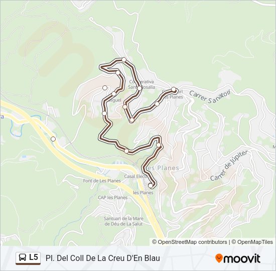 L5 Bus Line Map