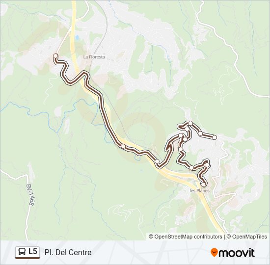 L5 Bus Line Map