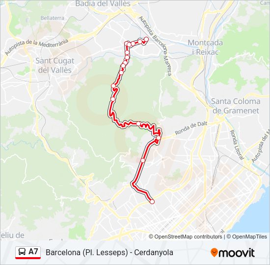 A7 Bus Line Map