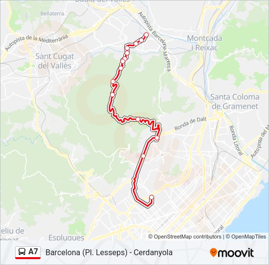 A7 Bus Line Map