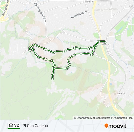 V2 Bus Line Map